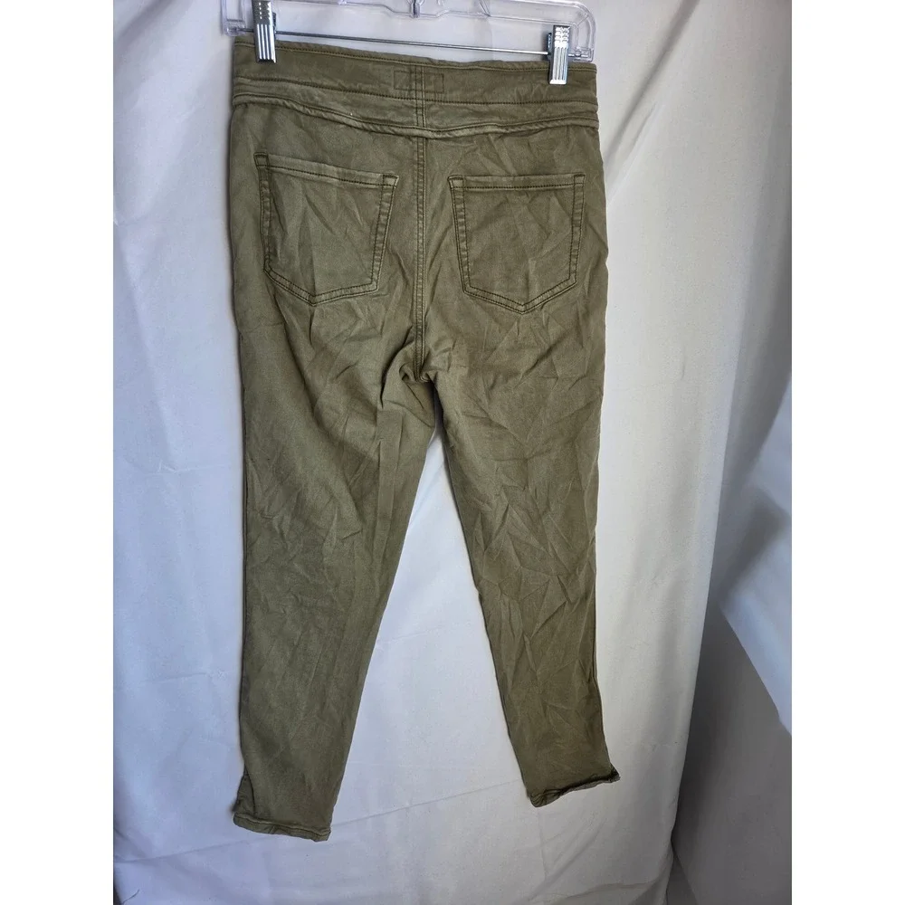 Joie Utility Pants Womens Olive Green Solid Slim Mid Rise Tapered